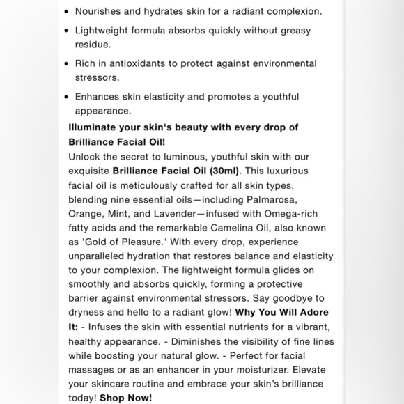 NIB Emma Hardie Brilliance Facial Oil overnight Treatment - Picture 7 of 10